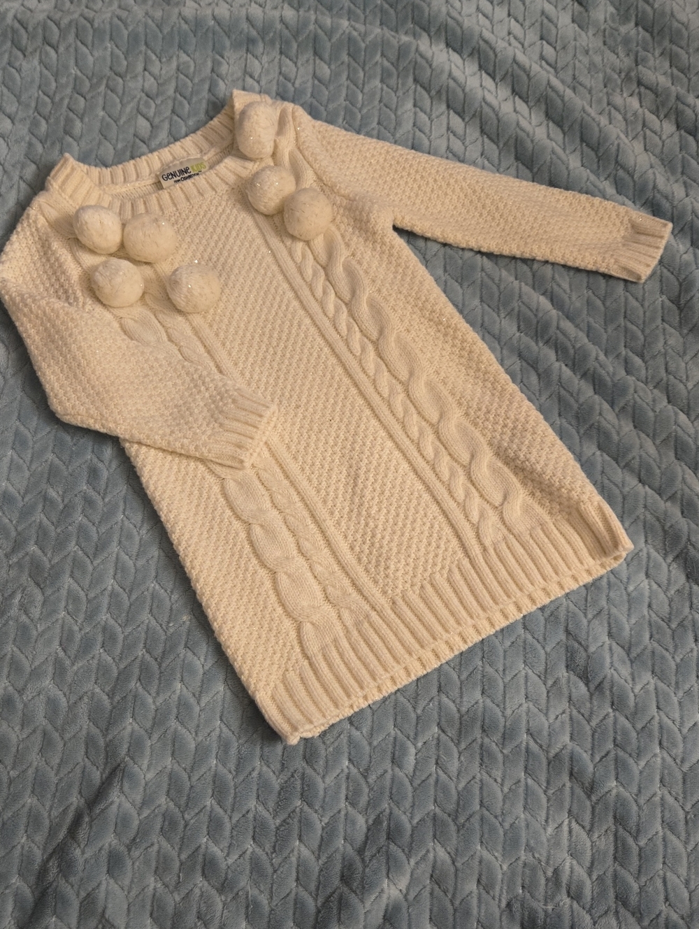 Genuine Kids from OshKosh Cream Cable Knit Sweater Dress